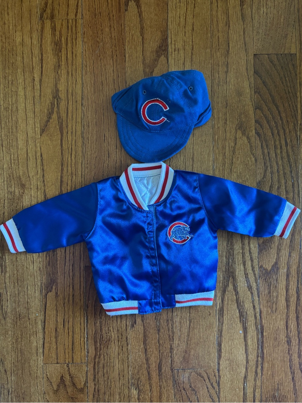 American Girl Doll Chicago Cubs Blue Satin Jacket & Cap Set